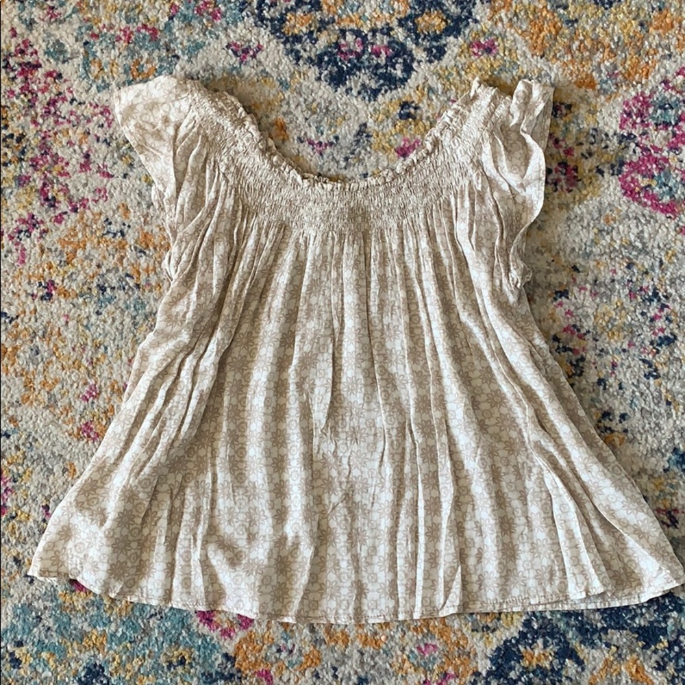 Bethany Mota off the shoulder top